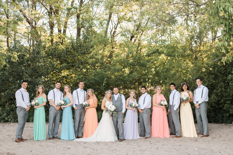 Summer Wedding Schlitz AUdubon Bridal Party