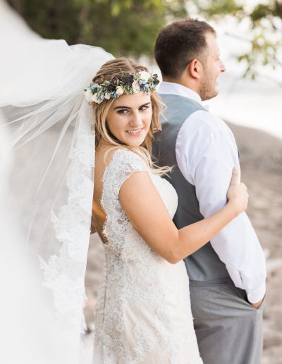 Summer Wedding Schlitz AUdubon Bride and Groom