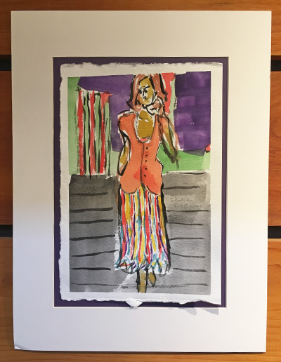 Lady in Green and Purple by Stephanie Bova