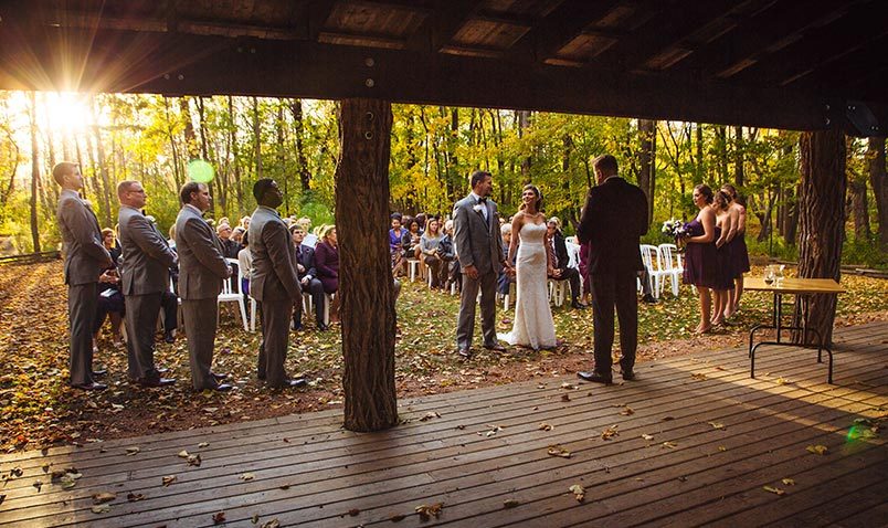 Fall Wedding Schlitz Audubon Altar