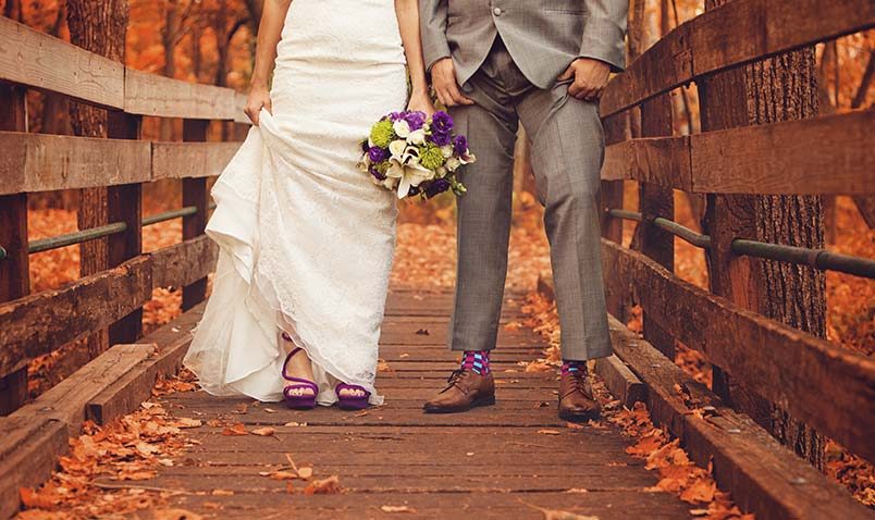 Fall Wedding Schlitz Audubon Bridge