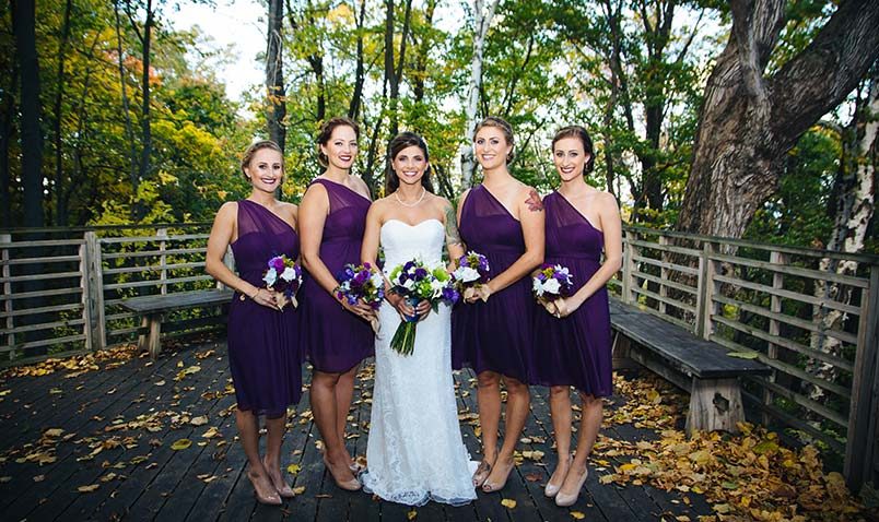 Fall Wedding Schlitz Audubon Bridesmaids