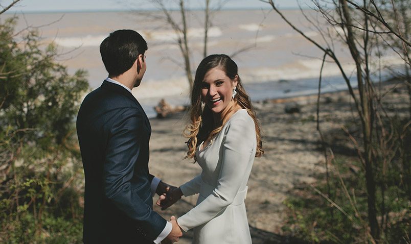 Spring Wedding Schlitz Audubon Lake Michigan