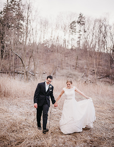 Winter Wedding Schlitz Audubon Trail