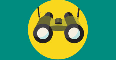 Illustration of a pair of binoculars